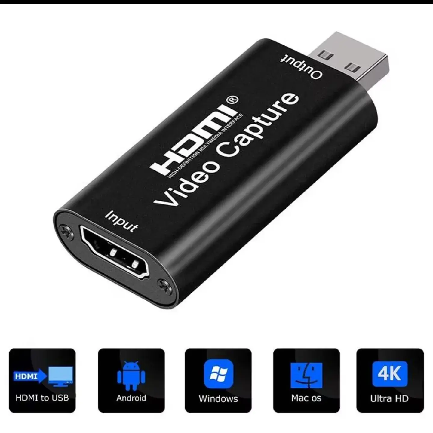 Tarjeta Capturadora de Video HDMI a USB Full HD (Ideal para Streaming y Videollamadas)
