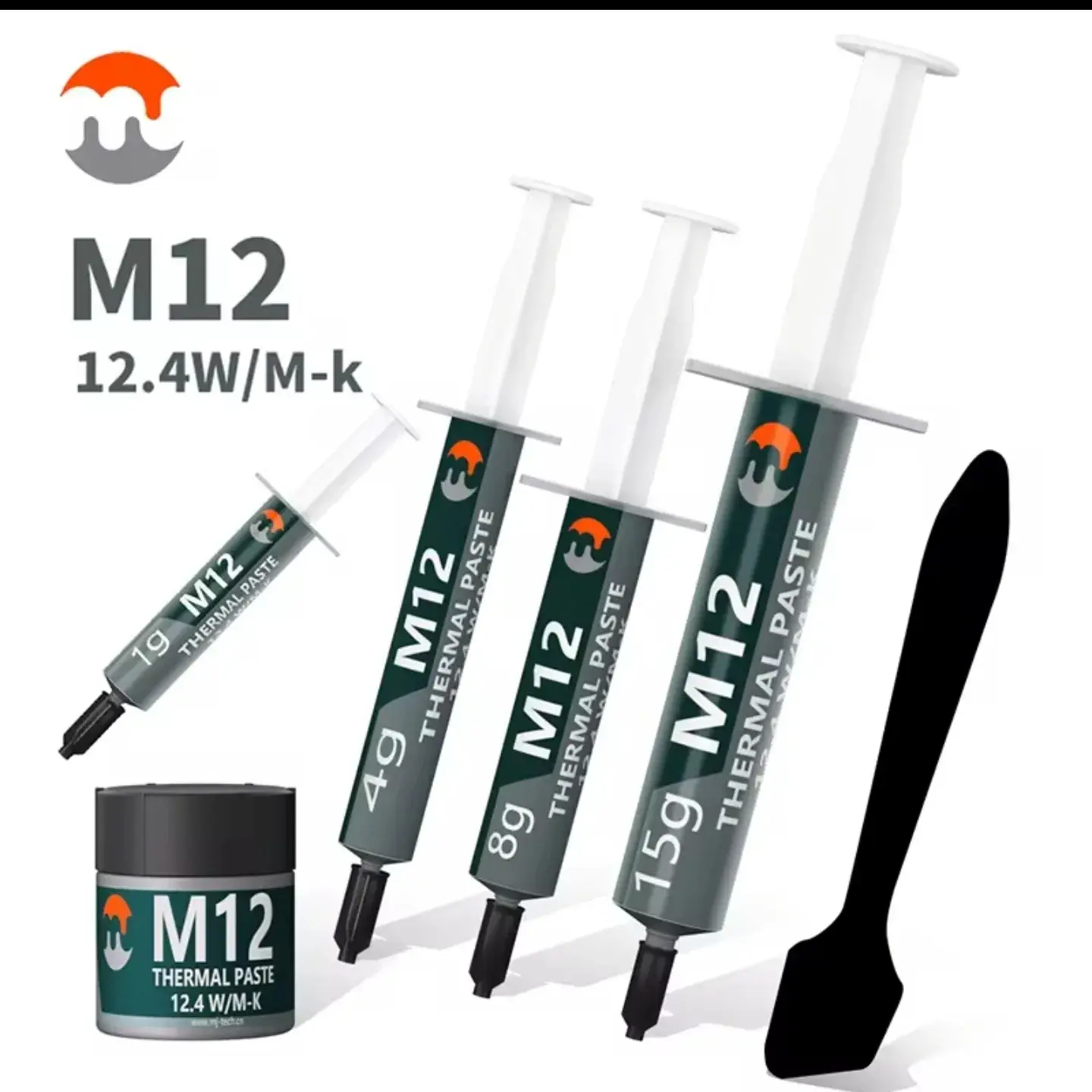 Pasta Térmica M12 de Alto Rendimiento (12.4 W/mK - Presentación en Tarro/Frasco 30gm)