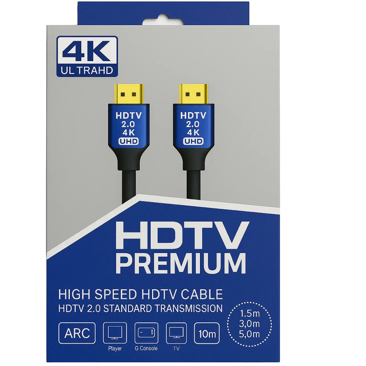 Cable HDMI Premium 2.0 de Alta Velocidad 4K Ultra HD (10m)