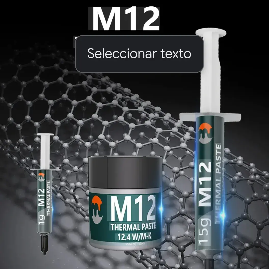 Pasta Térmica de Alto Rendimiento M12 (Jeringa de 15 Gramos - 12.4 W/mK)