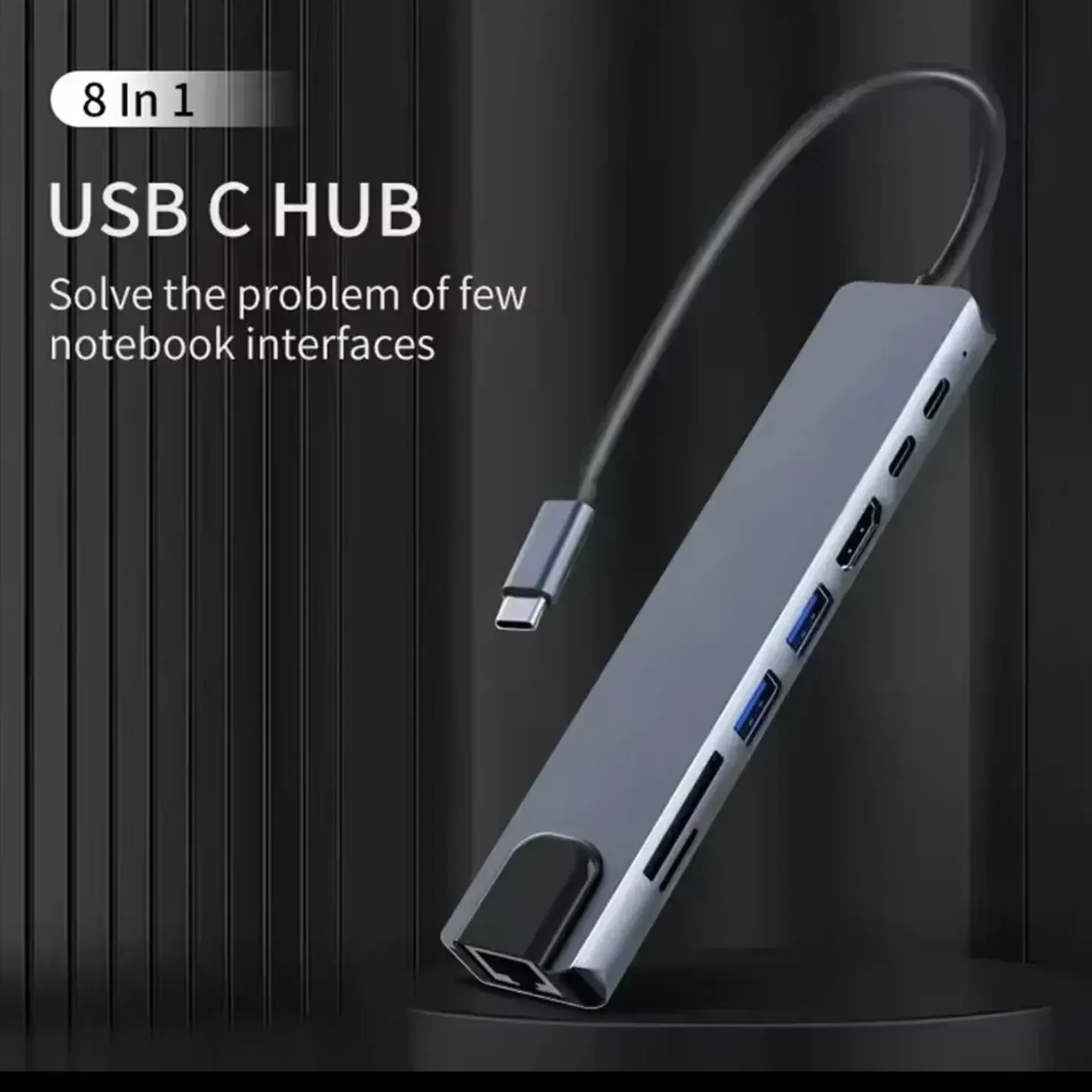 Hub Adaptador Multipuerto 6 en 1 USB Tipo C (con Puerto Ethernet RJ45 y HDMI)